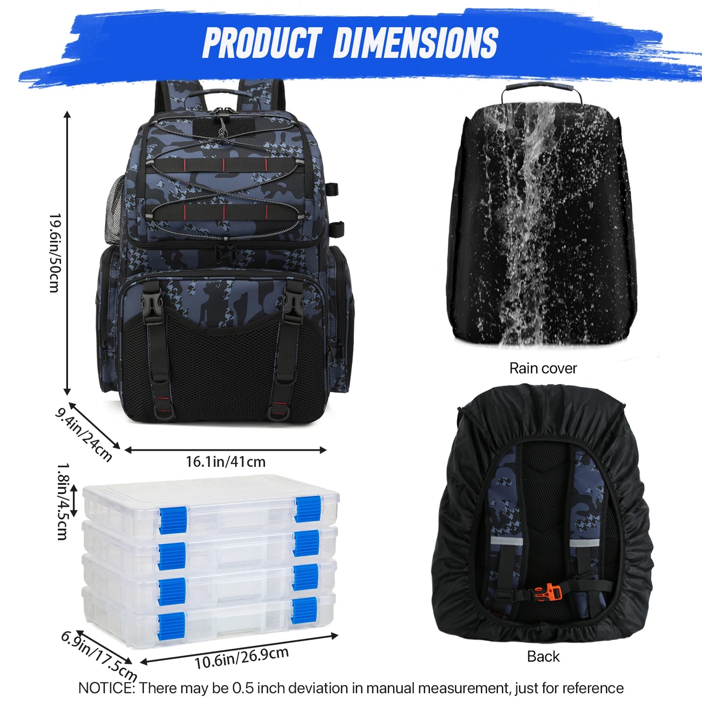 Fishing Backpack With Cooler Pouch