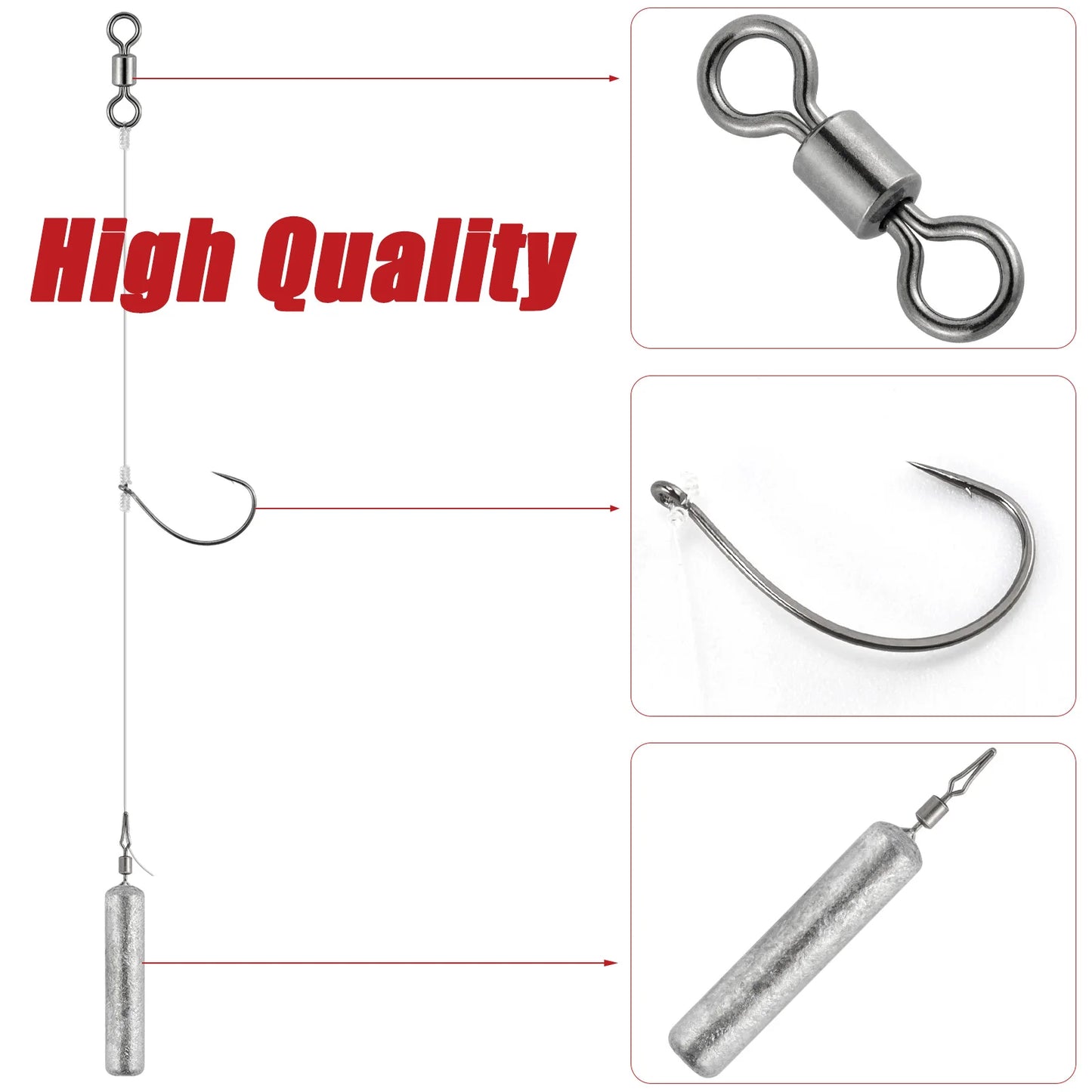 5pcs Drop Shot Rig