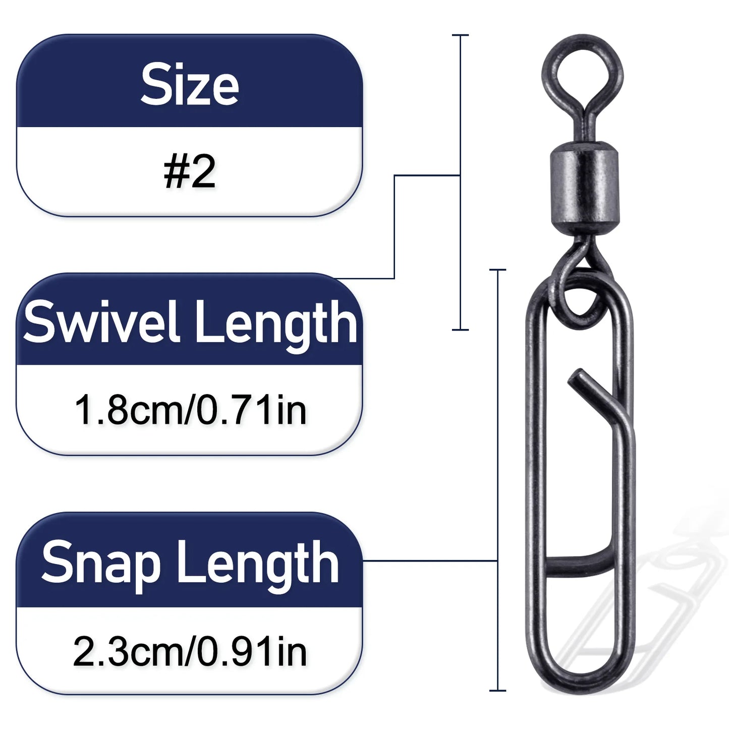 20pcs Speed Clip Snap Swivels