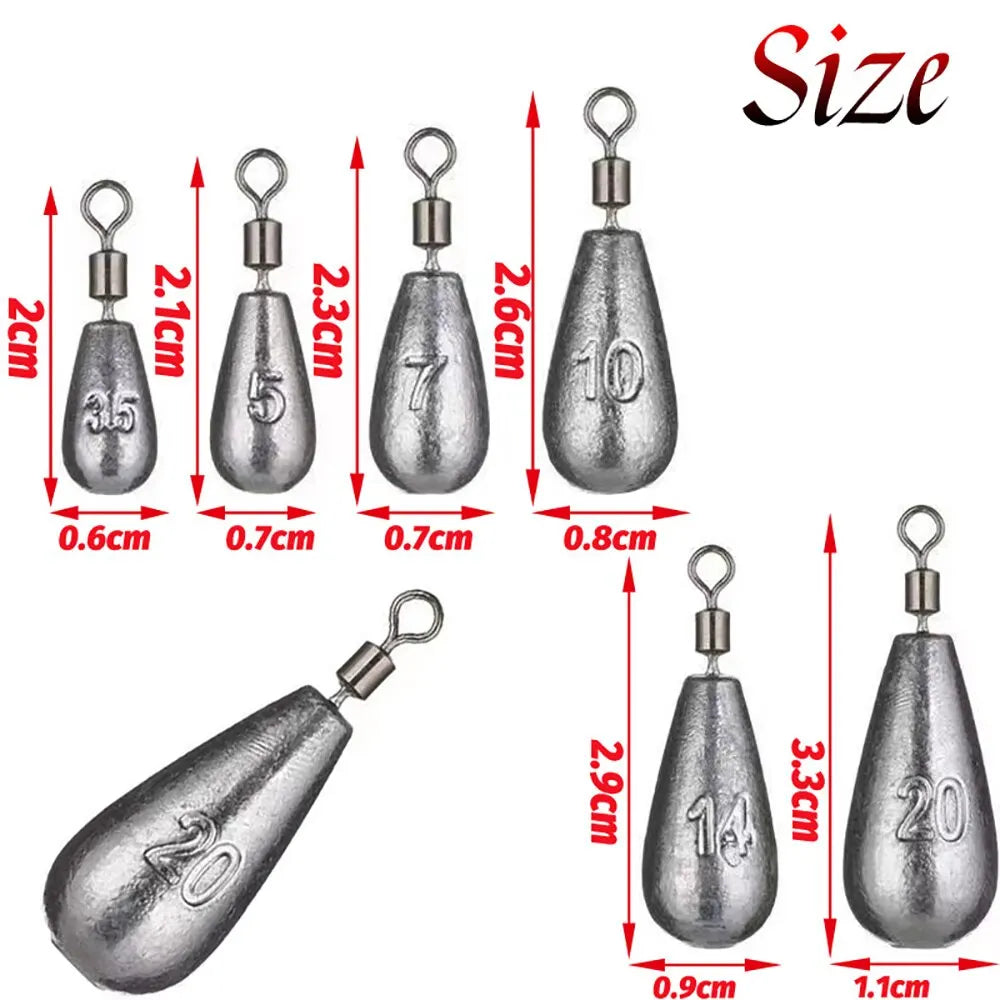 15PCS Drop Shot Weight