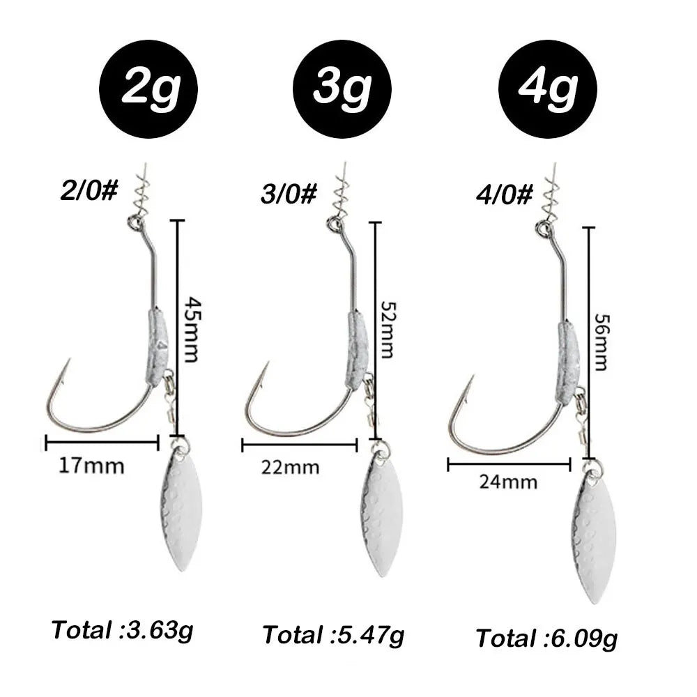 Jig Head Fish Hook With Spin Lock