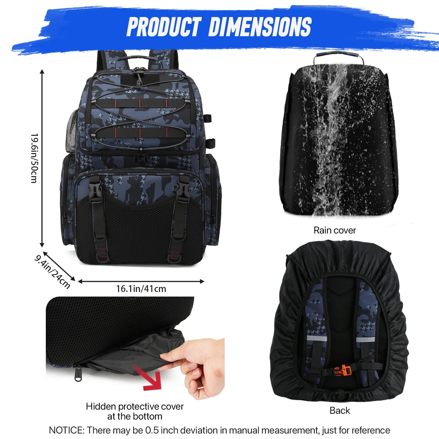 Fishing Backpack With Cooler Pouch