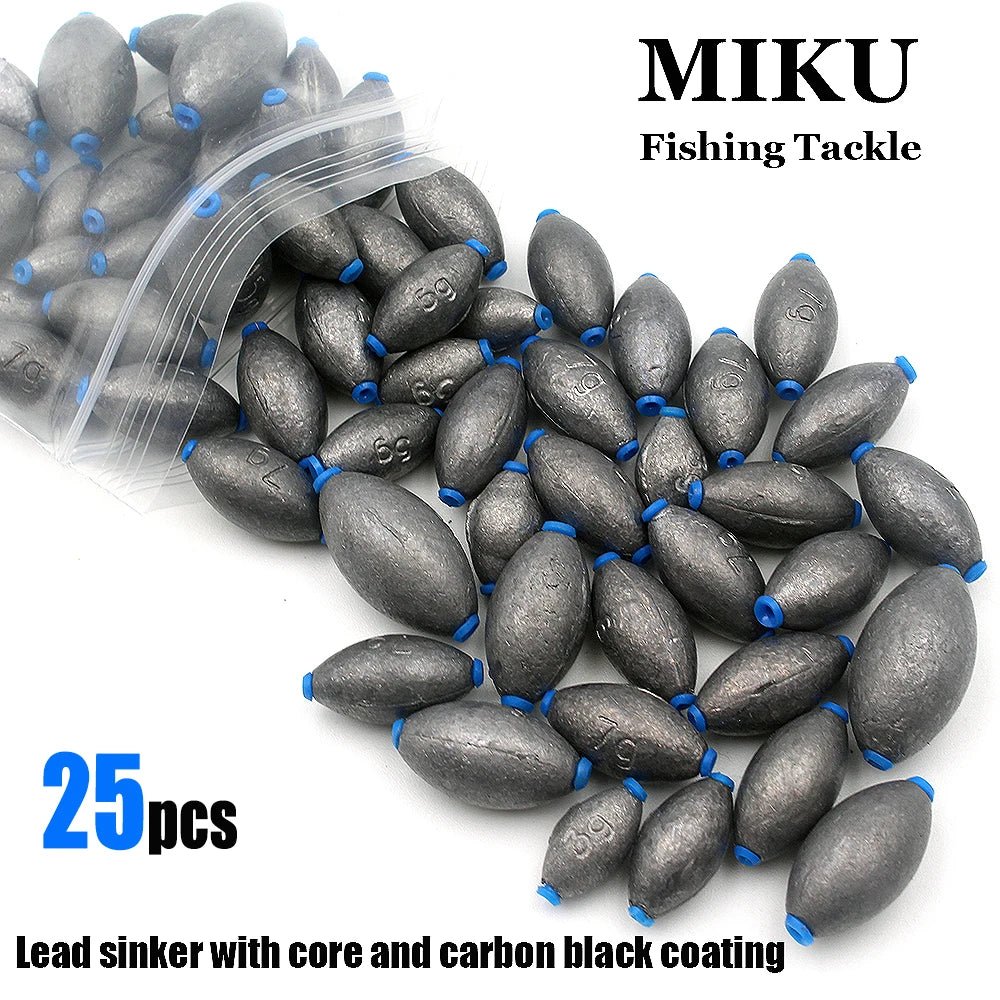 25pcs Carbon Black Egg weights