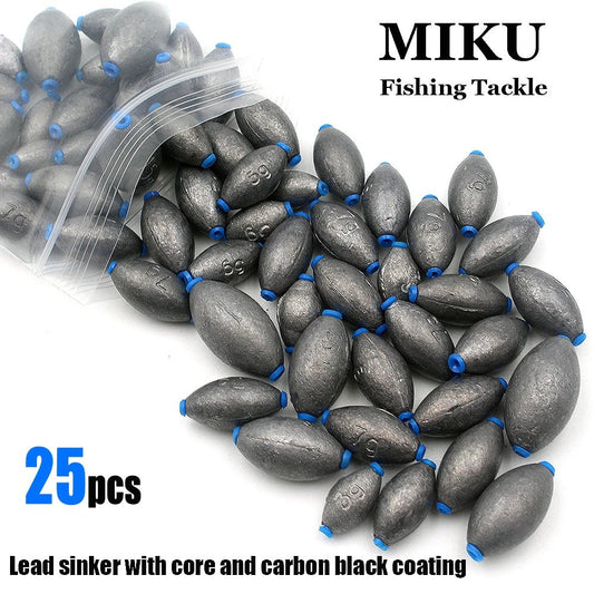 25pcs Carbon Black Egg weights