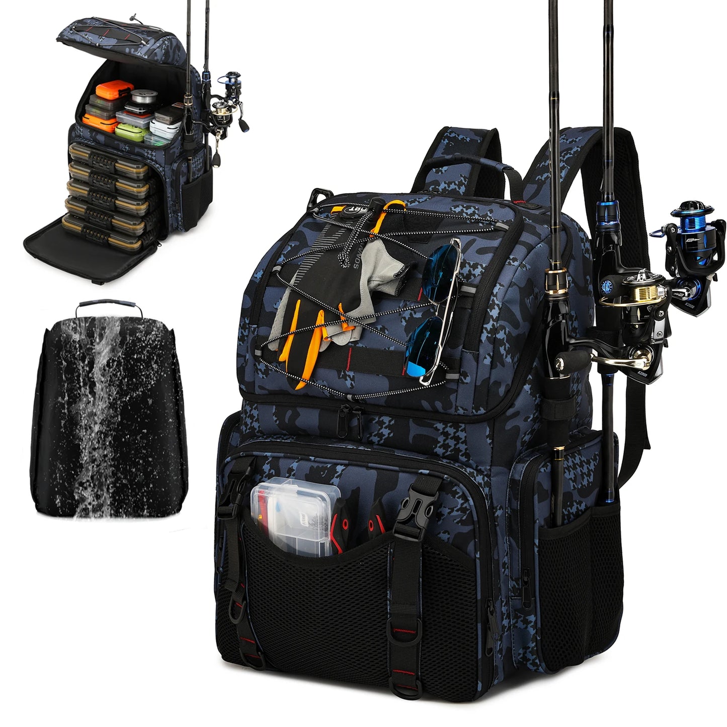 Fishing Backpack With Cooler Pouch