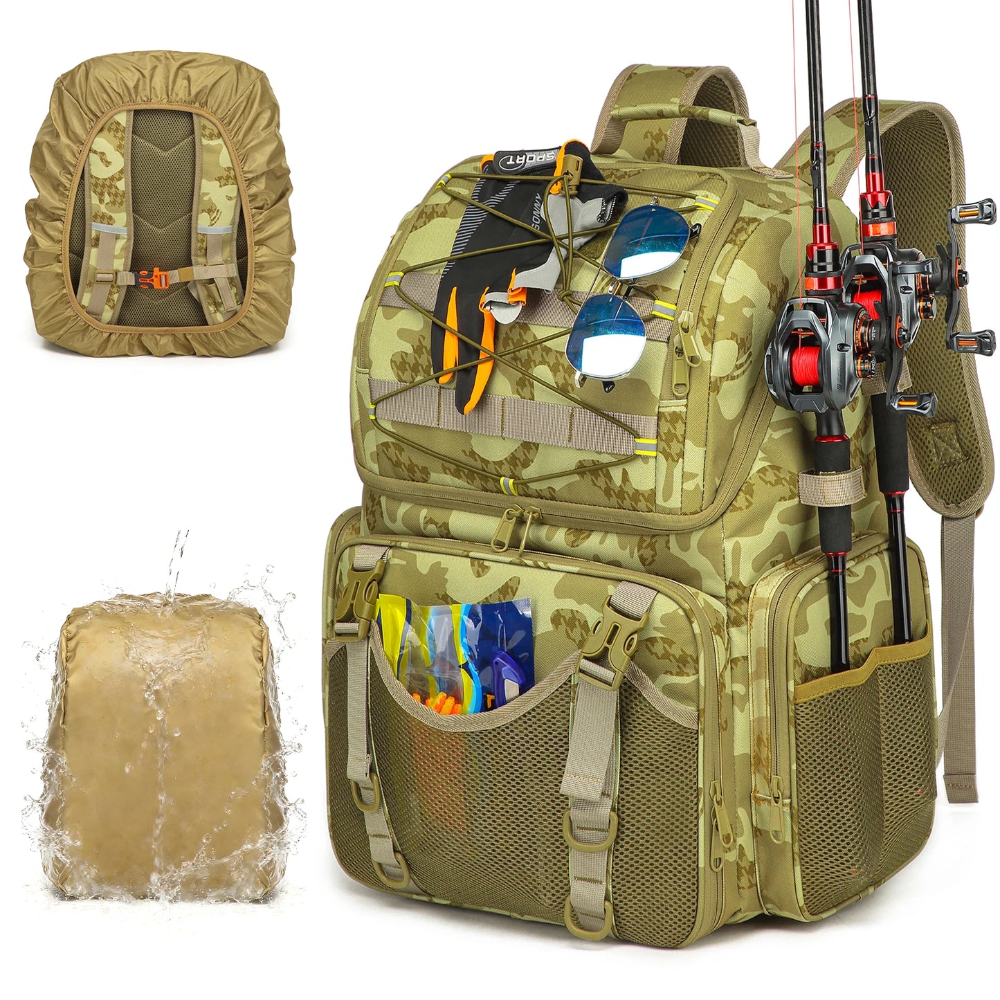 Fishing Backpack With Cooler Pouch