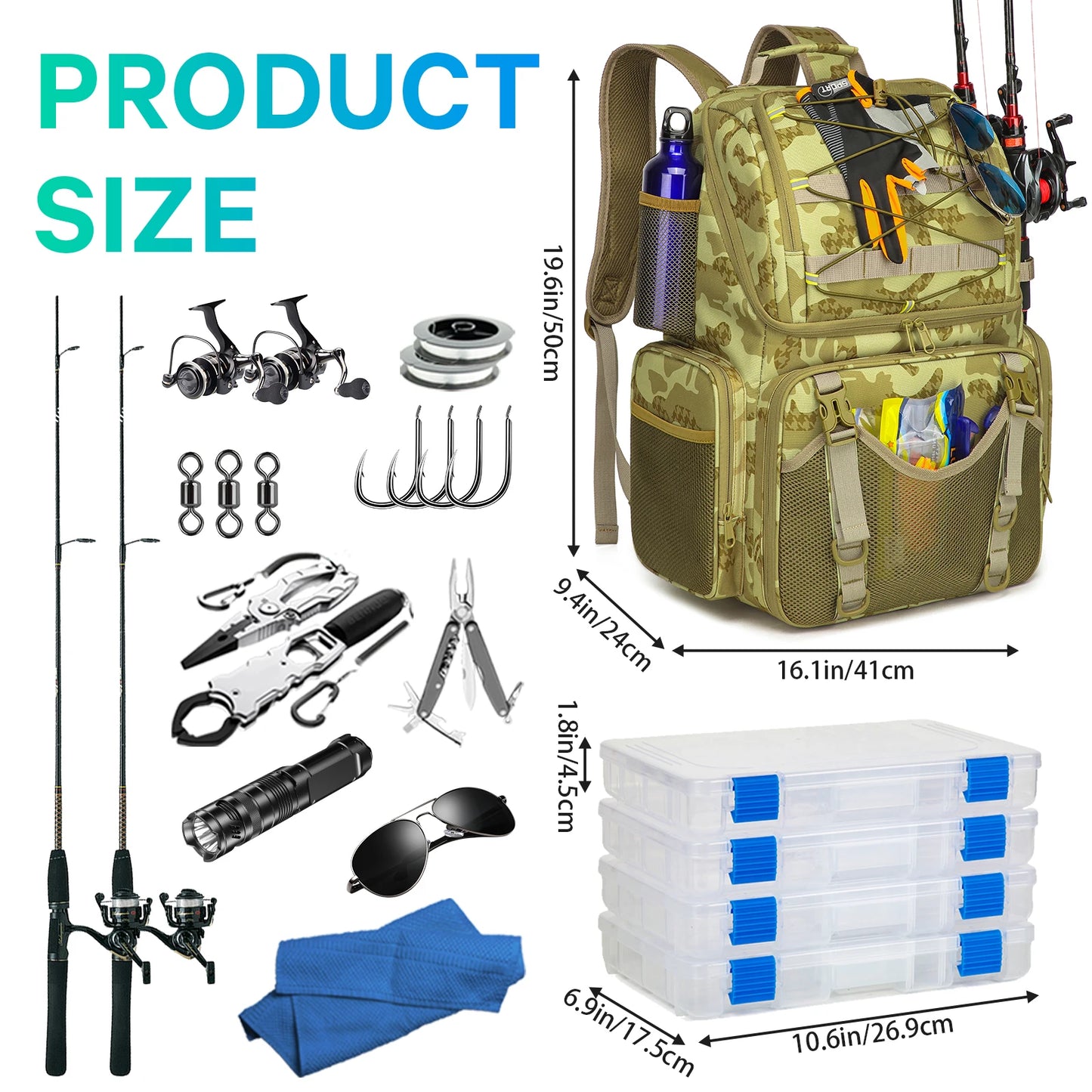 Fishing Backpack With Cooler Pouch
