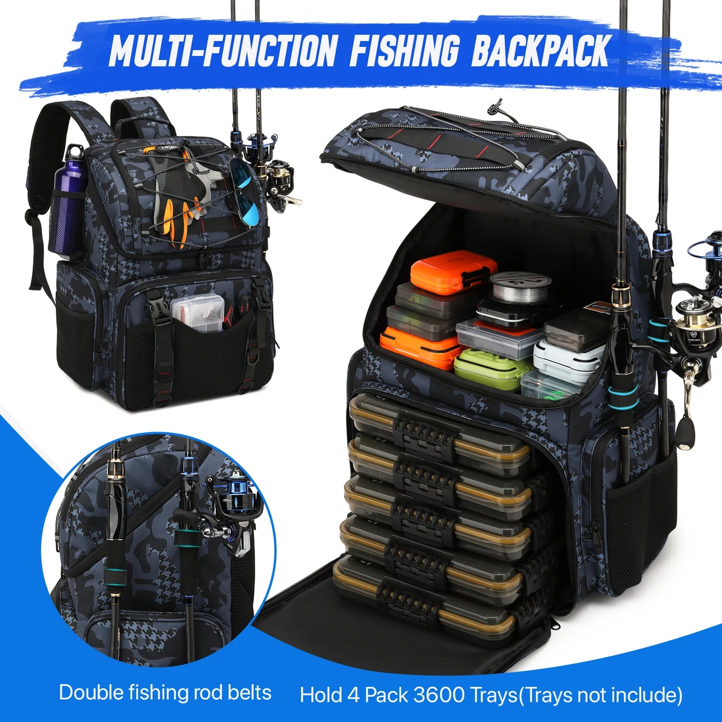 Fishing Backpack With Cooler Pouch