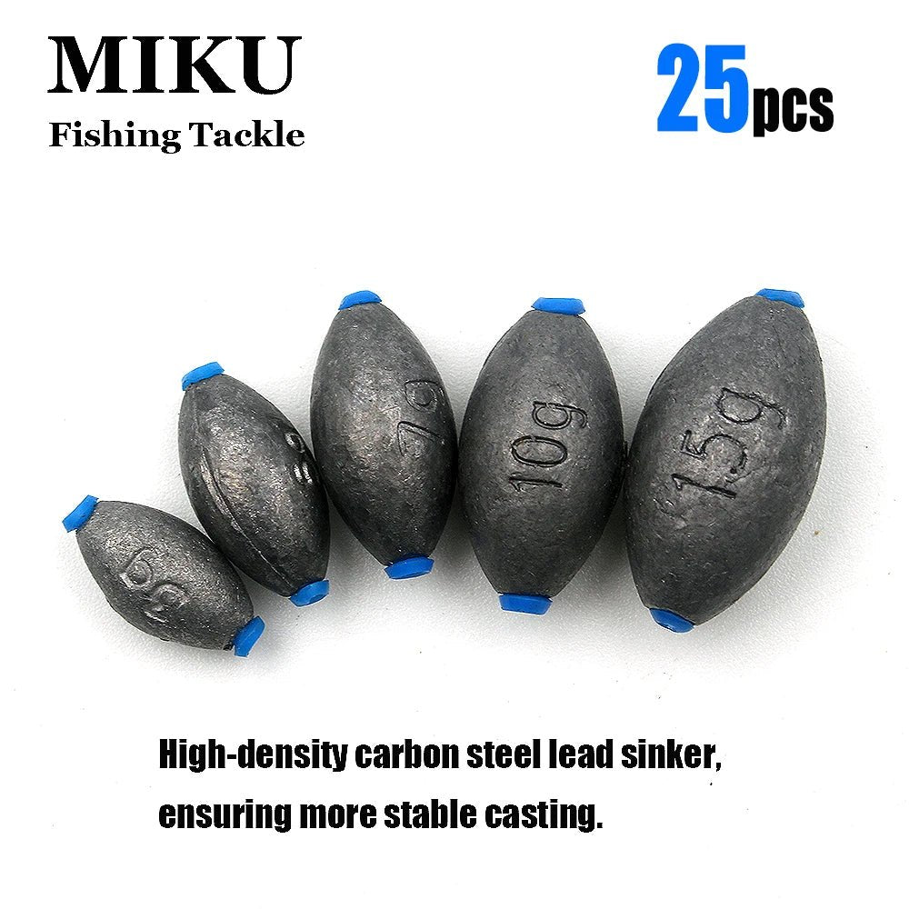 25pcs Carbon Black Egg weights