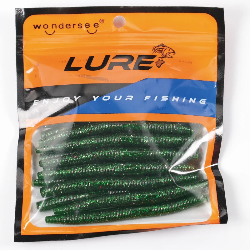 10-20pcs 10cm Straight Worm
