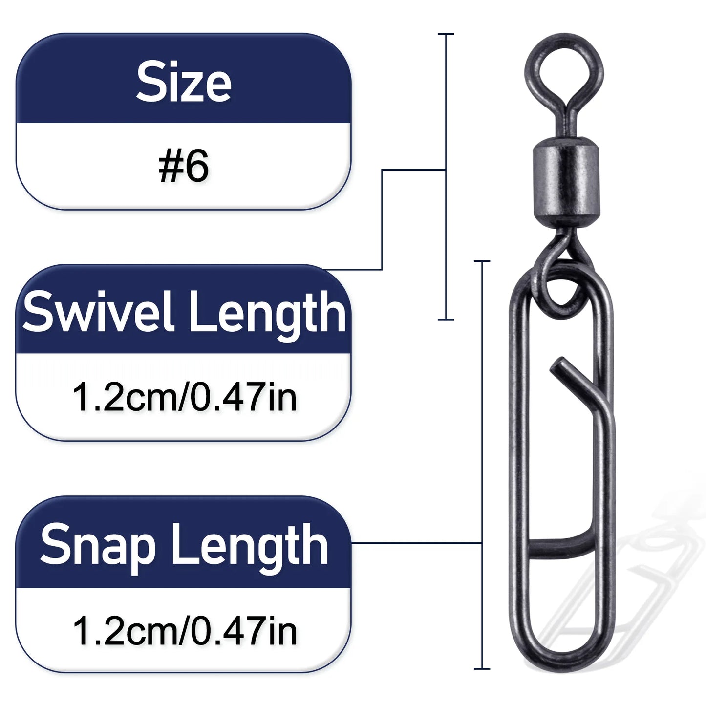 20pcs Speed Clip Snap Swivels