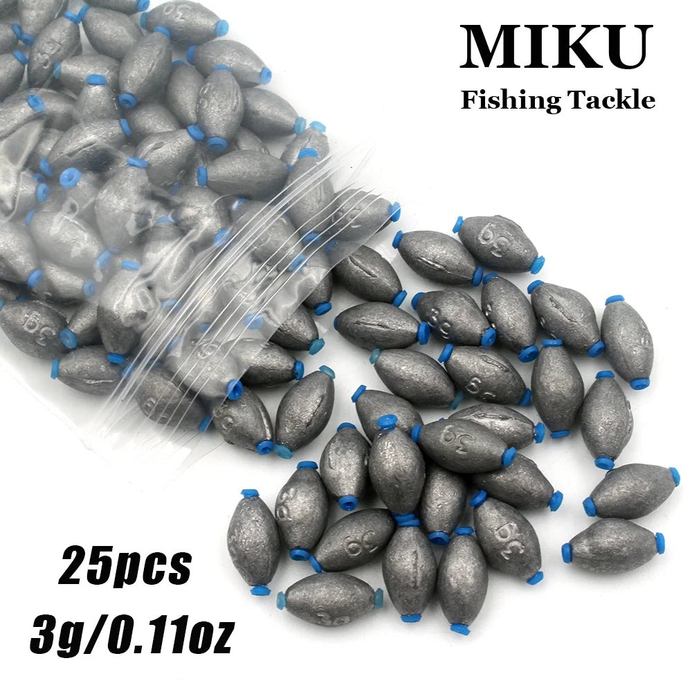 25pcs Carbon Black Egg weights
