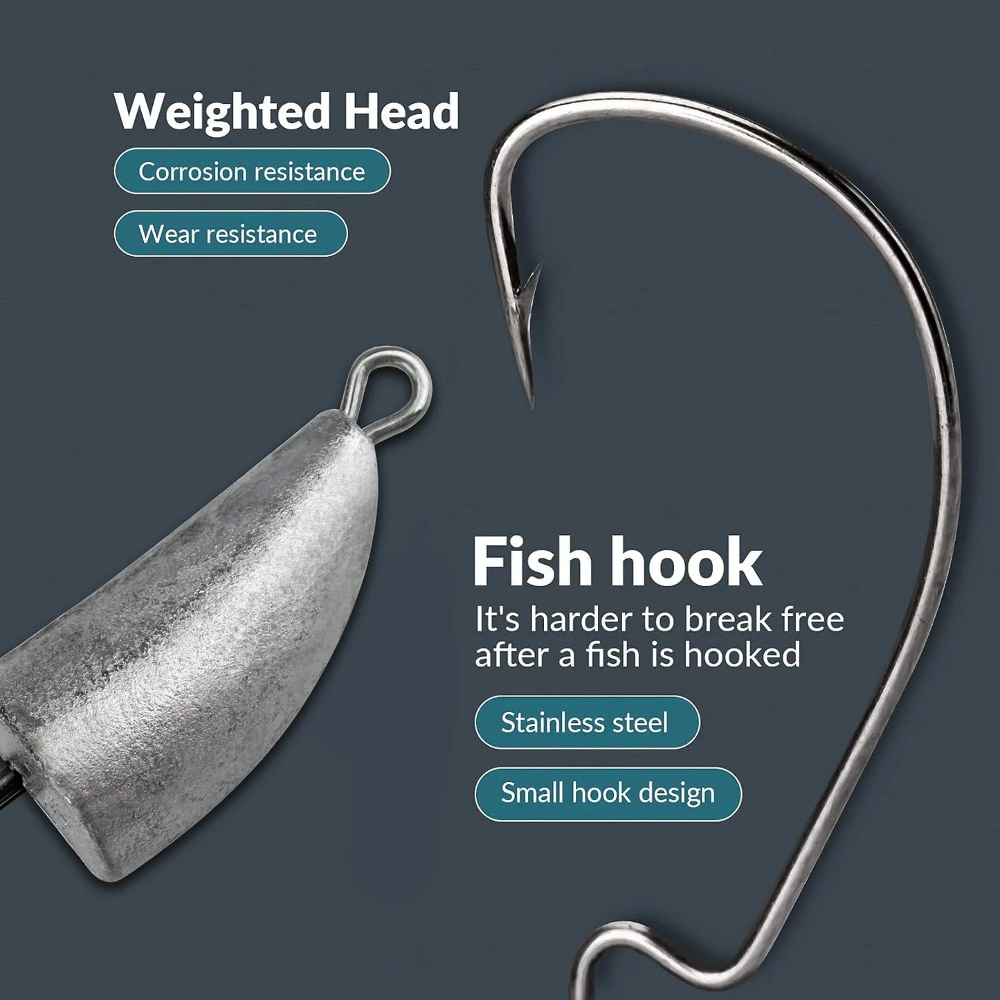 10PCS Metal Jig Head Hook