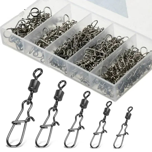 50pc Stainless Swivel with Snap clip