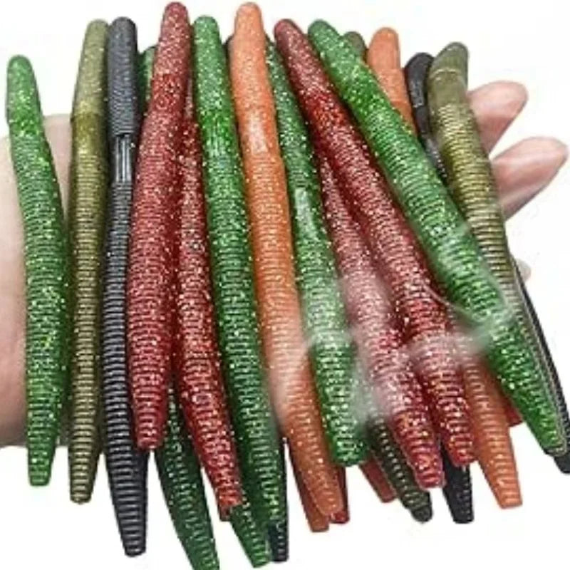 10-20pcs 10cm Straight Worm