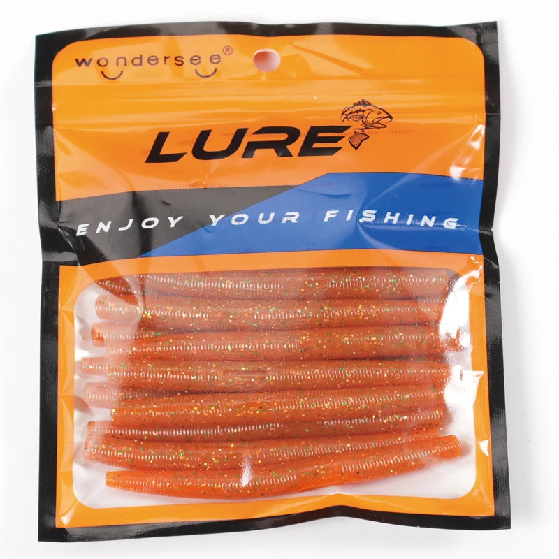 10-20pcs 10cm Straight Worm