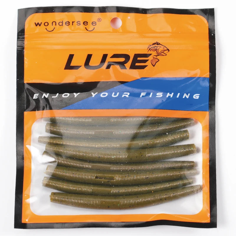 10-20pcs 10cm Straight Worm
