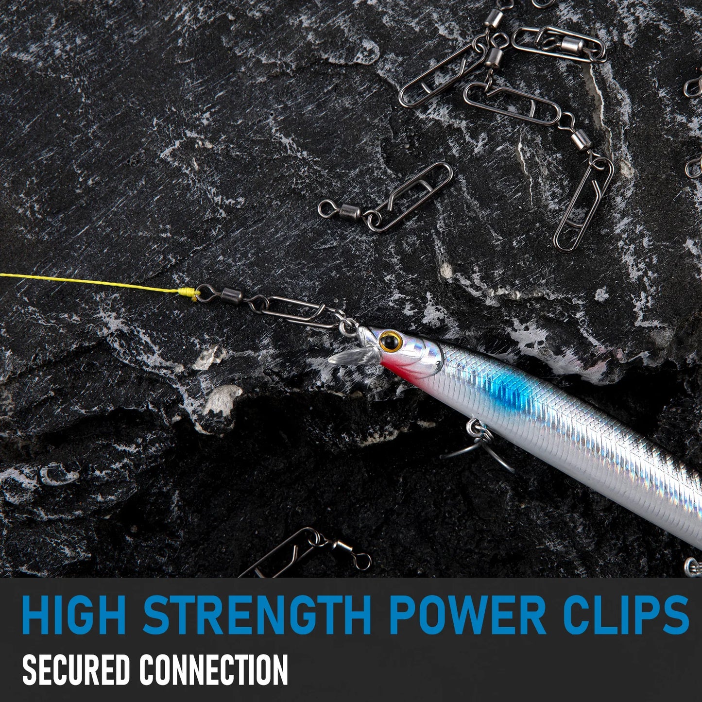 20pcs Speed Clip Snap Swivels