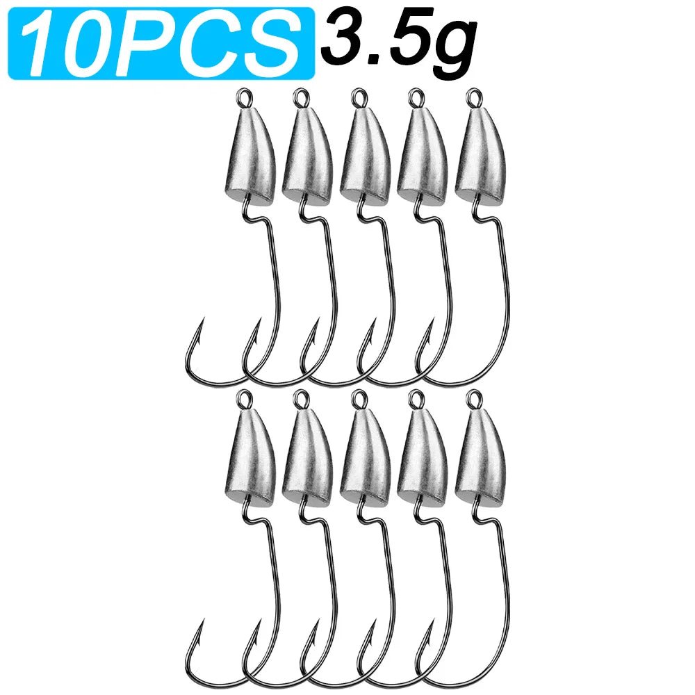 10PCS Metal Jig Head Hook