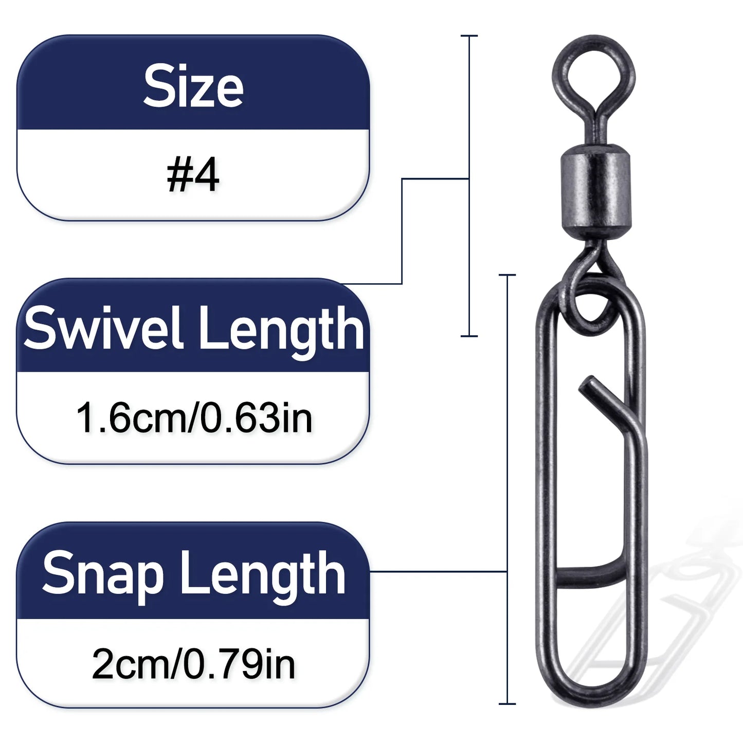 20pcs Speed Clip Snap Swivels